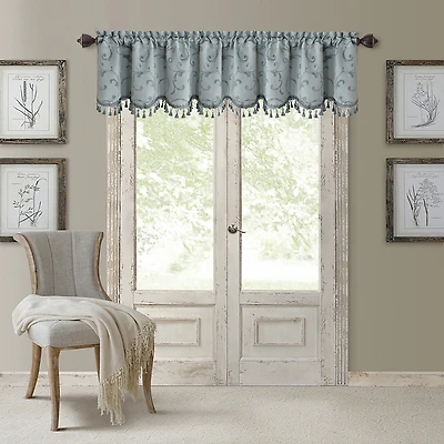 Elrene Home Fashions Mia Beaded Scallop Valance