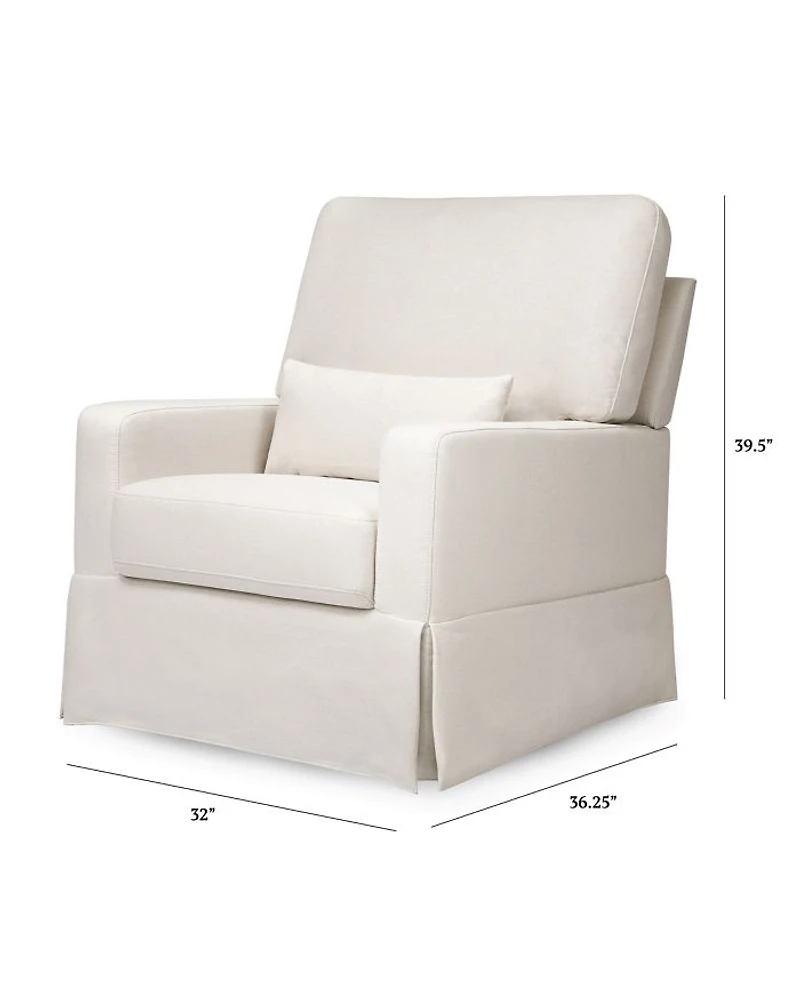 Crawford Pillowback Comfort Swivel Glider in Water Repellent & Stain Resistant Performance Fabric