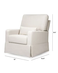 Crawford Pillowback Comfort Swivel Glider in Water Repellent & Stain Resistant Performance Fabric