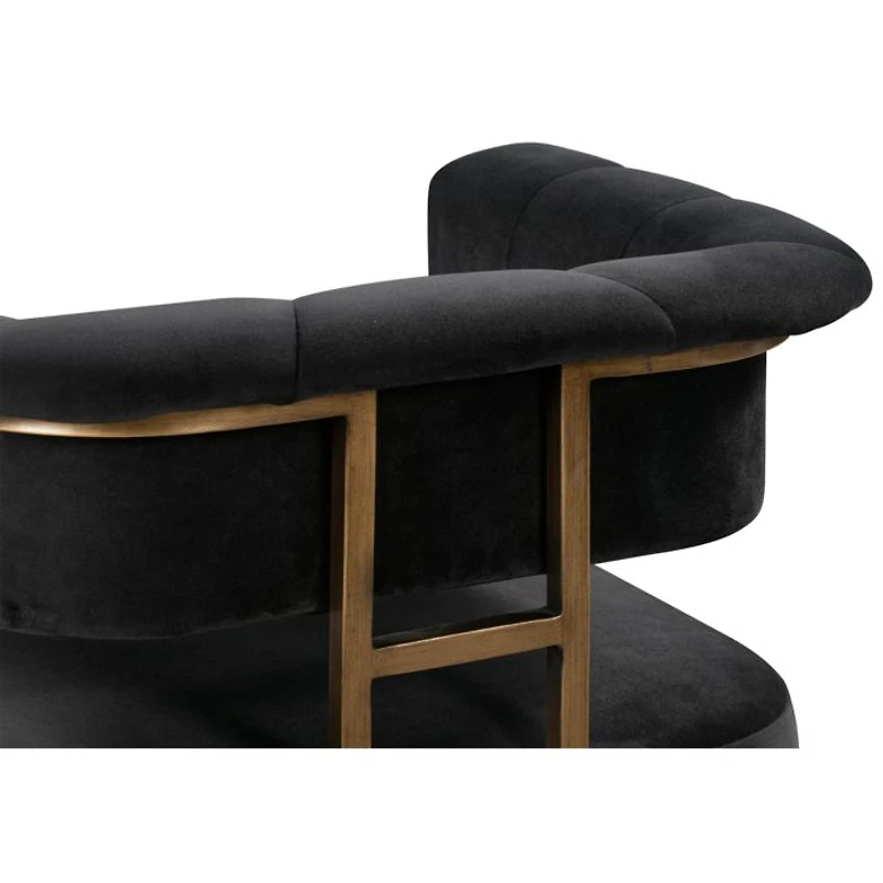 Astrid Grey Velvet Bar Stool