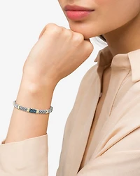 Sterling Silver & 18K Gold Signature Caviar Sapphire Station Bracelet