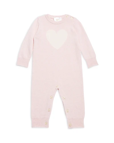 Bloomie's Baby Girls' Heart Graphic Cashmere Coverall