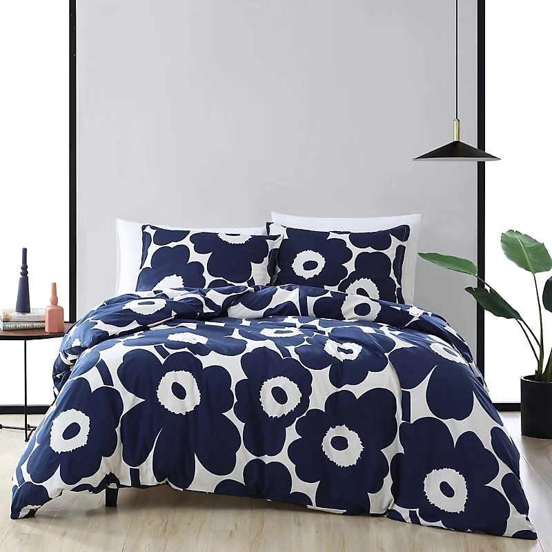 Marimekko Unikko Blue Comforter Set, Full/Queen
