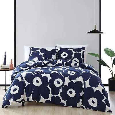 Marimekko Unikko Blue Comforter Set, Full/Queen