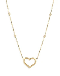 Bloomingdale's Fine Collection 14K Yellow Gold Open Heart Station Necklace, 18