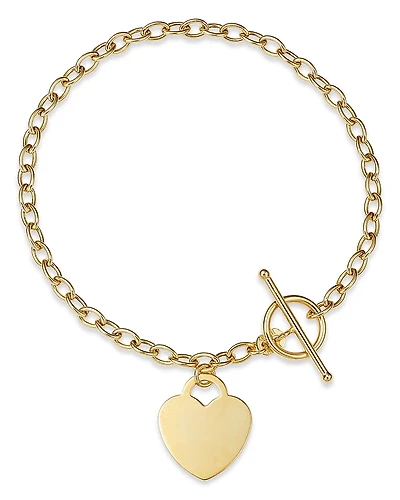 Bloomingdale's Fine Collection Polished Heart Toggle Bracelet