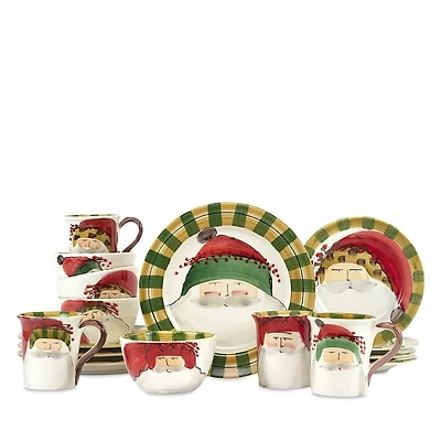 Vietri Old St. Nick Assorted 16-Piece Dinnerware Set, Service for 4