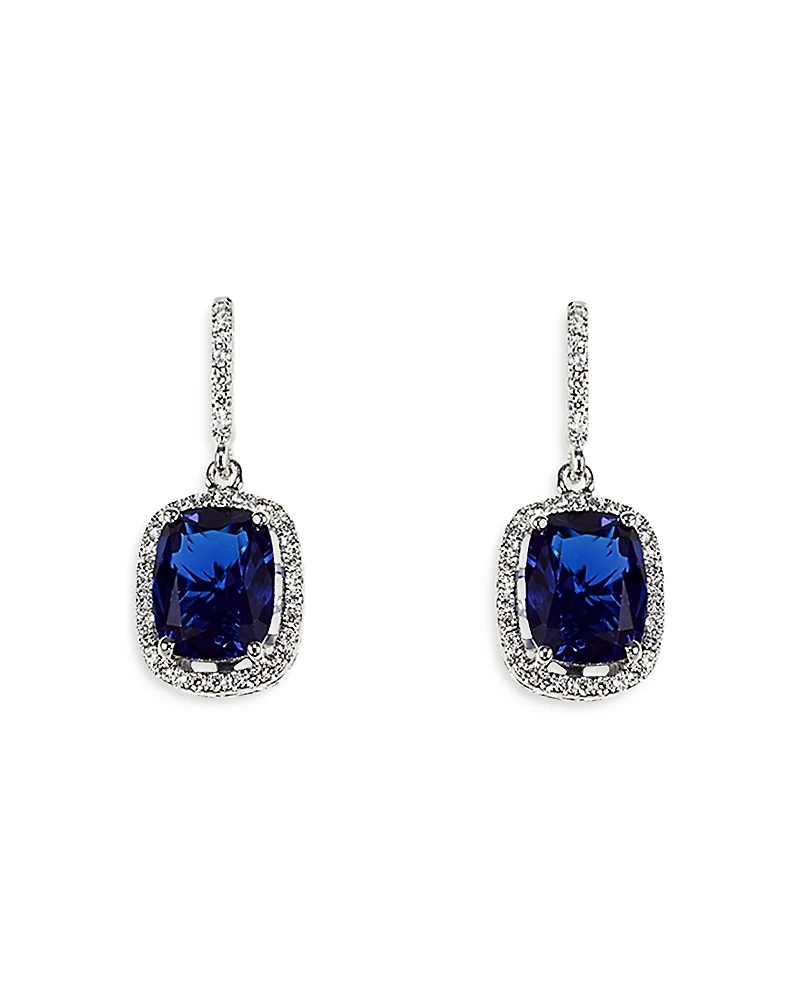 Anabela Chan 18K White Gold Plated Sterling Silver Constellation Collection Simulated Sapphire & Simulated Diamond Comet Earrings