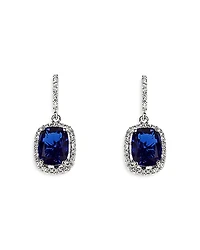 Anabela Chan 18K White Gold Plated Sterling Silver Constellation Collection Simulated Sapphire & Simulated Diamond Comet Earrings