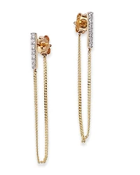 Bloomingdale's Fine Collection Diamond Vertical Bar Chain Earrings