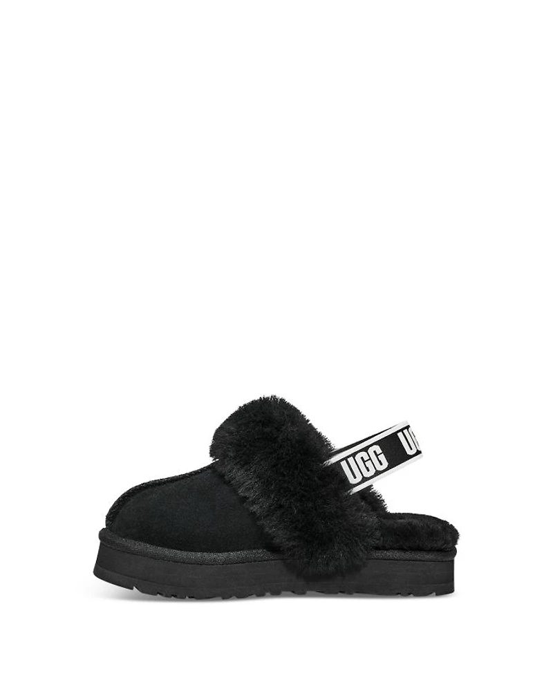 Girls' Funkette Shearling Slingback Slippers - Toddler