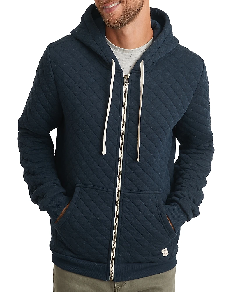 Marine Layer Corbet Quilted Full Zip Hoodie