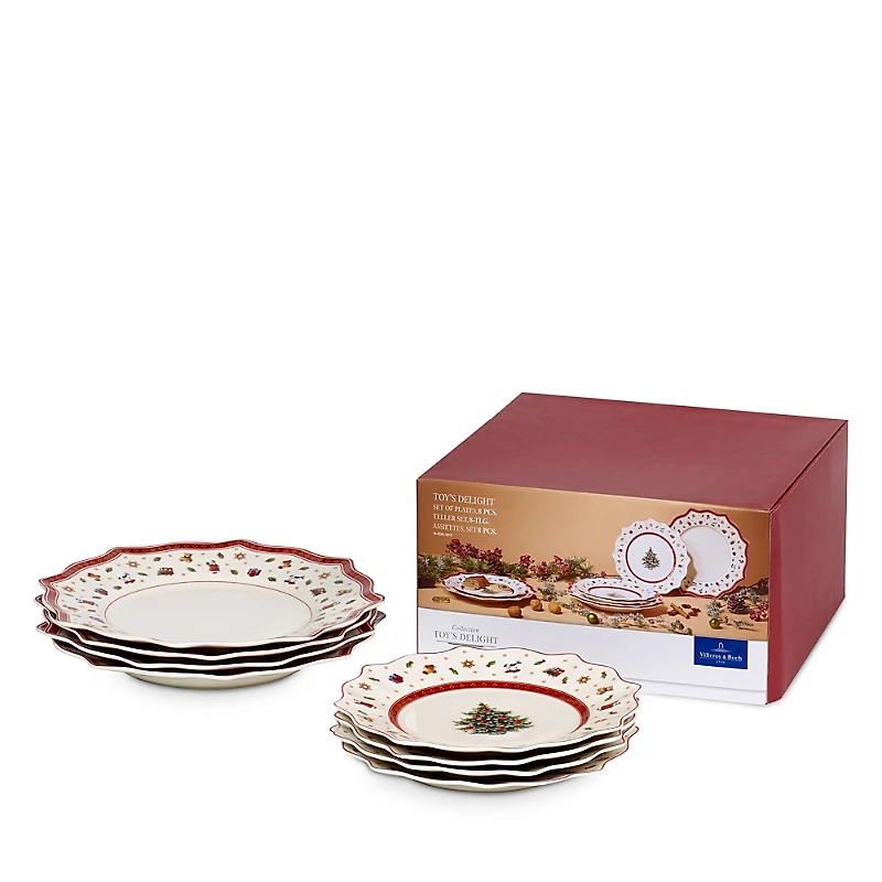 Villeroy & Boch Toy's Delight Dinner & Salad Plate Set, 8 Pieces