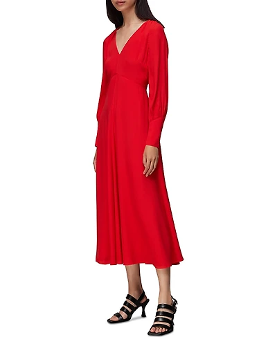 Whistles Amira Tie Back Midi Dress