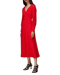 Whistles Amira Tie Back Midi Dress