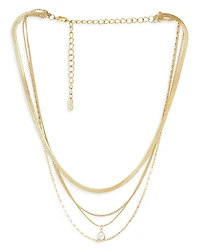 Ettika All the Chains 18K Gold Plated Layered Necklace, 13-15