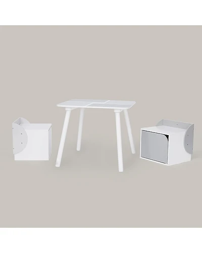 Fantasy Fields by Teamson Kids Biscay Bricks Table & Chairs Kids Furniture - Ages 3-7