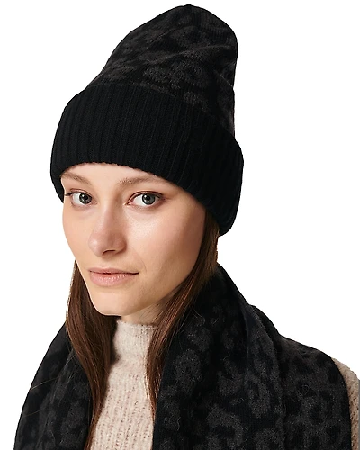 Sweaty Betty Leopard Print Jacquard Beanie