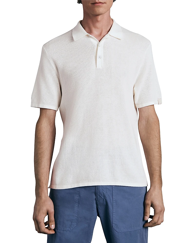 rag & bone Harvey Knit Short Sleeve Polo Shirt