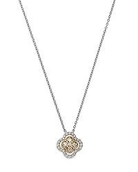 Bloomingdale's Fine Collection Diamond Clover Cluster Pendant Necklace