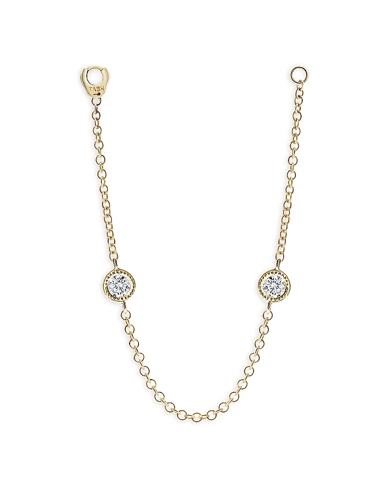 Maria Tash 18K Yellow Gold Diamond Chain Connecting Charm Chain
