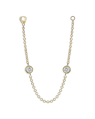 Maria Tash 18K Yellow Gold Diamond Chain Connecting Charm Chain