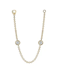 Maria Tash 18K Yellow Gold Diamond Chain Connecting Charm Chain