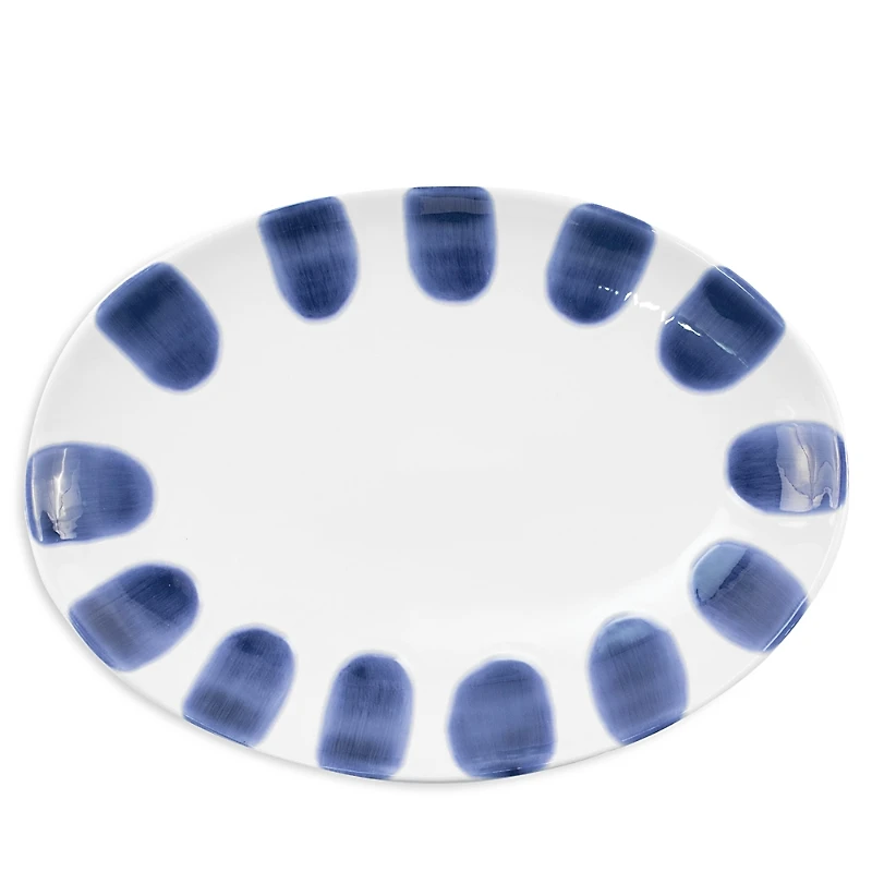 Vietri Santorini Dot Small Oval Platter