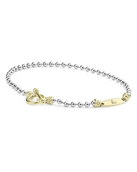 18K Yellow Gold & Sterling Silver Signature Caviar Toggle Bracelet