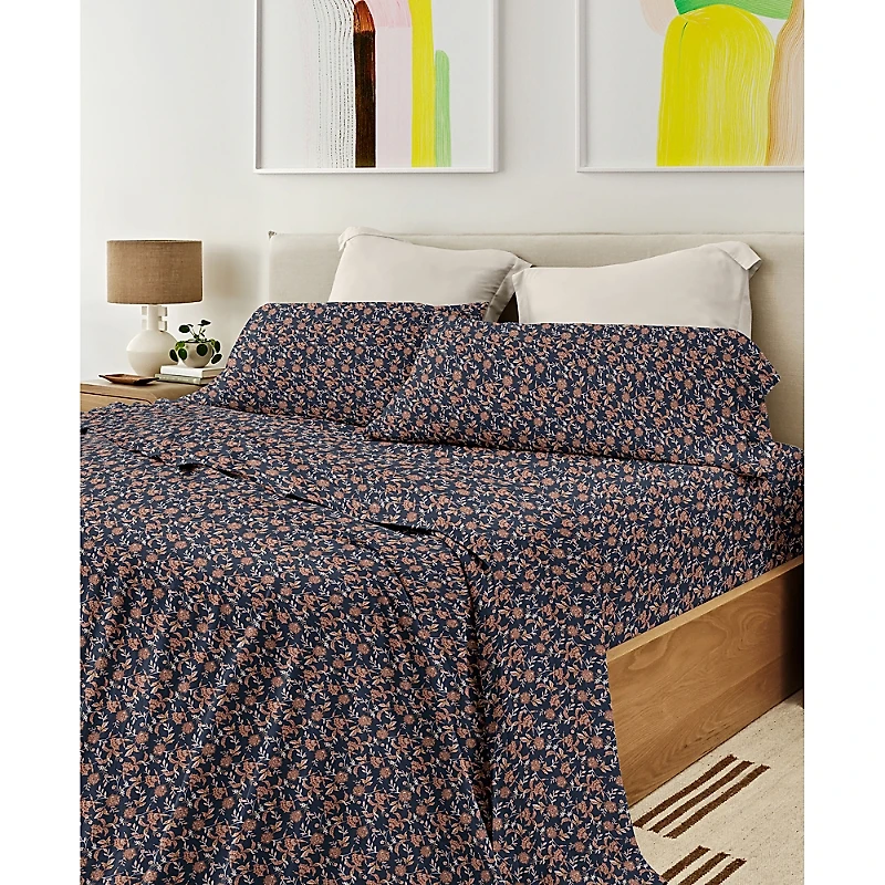 Rebecca Minkoff Jacobean Floral 3pc Cotton Quilt Set, Queen