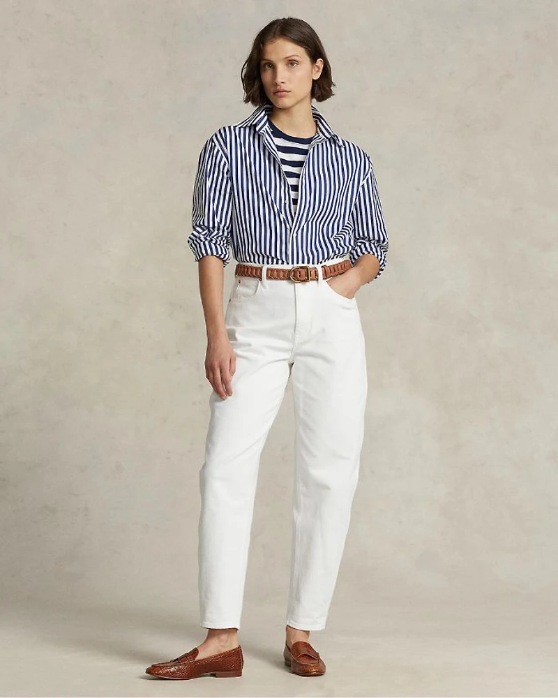 Striped Long Sleeve Cotton Shirt