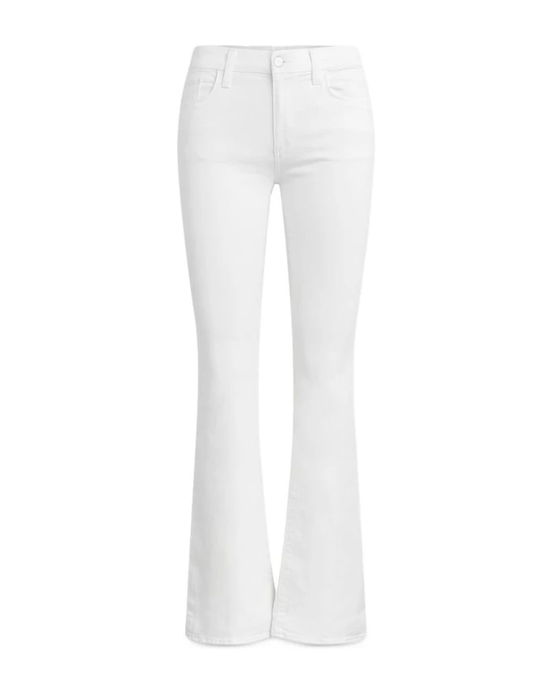 The Provocateur Petite Mid Rise Bootcut Jeans White