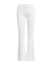 The Provocateur Petite Mid Rise Bootcut Jeans White