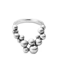 Georg Jensen Sterling Silver Gold Moonlight Grapes Bead Cluster Ring
