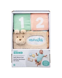 Baby GUND Milestones and Moments Soft Blocks, Plush Photo Prop Sensory Toy Blocks - Ages 0+