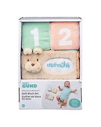 Gund Baby Gund Milestones and Moments Soft Blocks, Plush Photo Prop Sensory Toy Blocks - Ages 0+