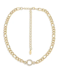 Ettika Eternity Crystal Circle Pave Ring Collar Necklace