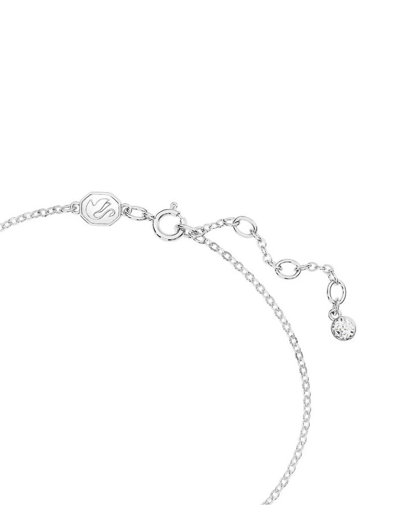 Hyperbola Crystal Bow Link Bracelet in Rhodium Plated