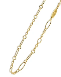 18K Yellow Gold Signature Caviar Oval Link Chain Necklace, 20"