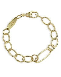 Lagos 18K Gold Signature Caviar Oval Link Bracelet