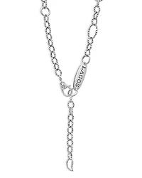 Sterling Silver Luna Cultured Freshwater Pearl Link Necklace, 34"