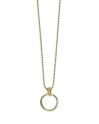 Lagos 18K Gold Meridian Circle Pendant Necklace, 18