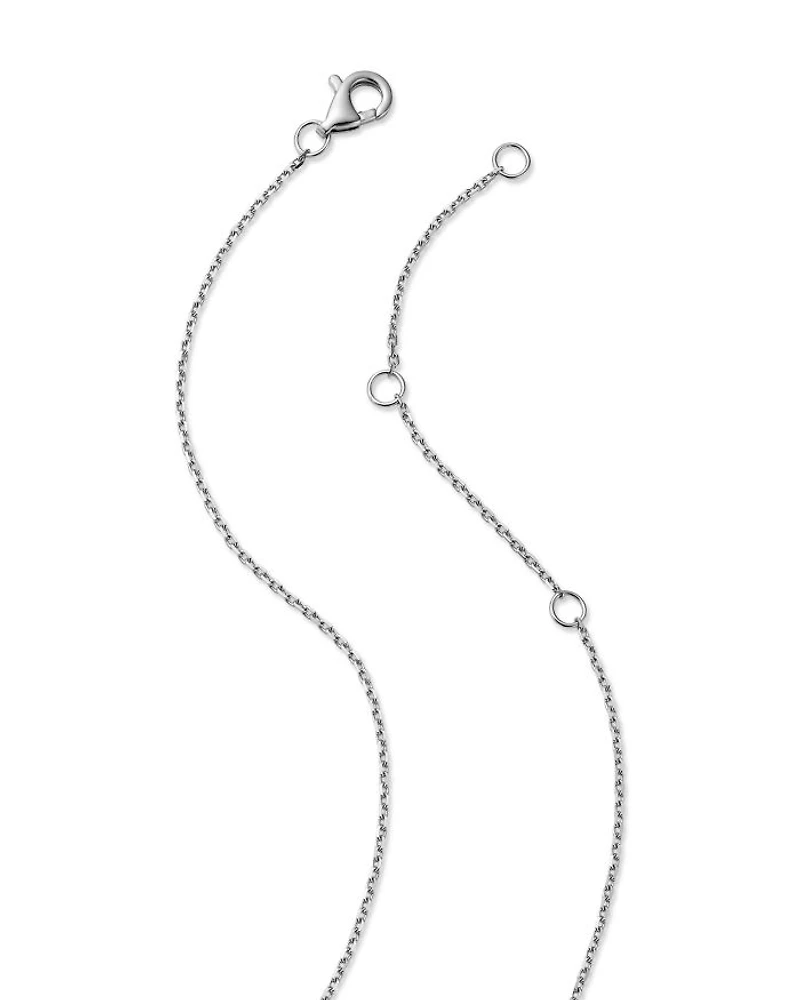 White & Yellow Diamond Butterfly Necklace in 14K Yellow & White Gold, 18"