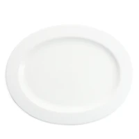 Fortessa Amanda White Embossed Oval Platter, 14