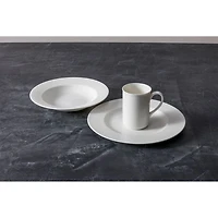 Amanda White Embossed Pasta Bowl, Set of 4
