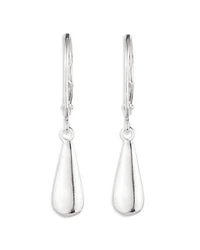 Tear Shape Drop Earrings in Sterling Silver