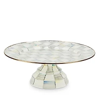 Mackenzie-Childs Sterling Check Enamel Pedestal Platter