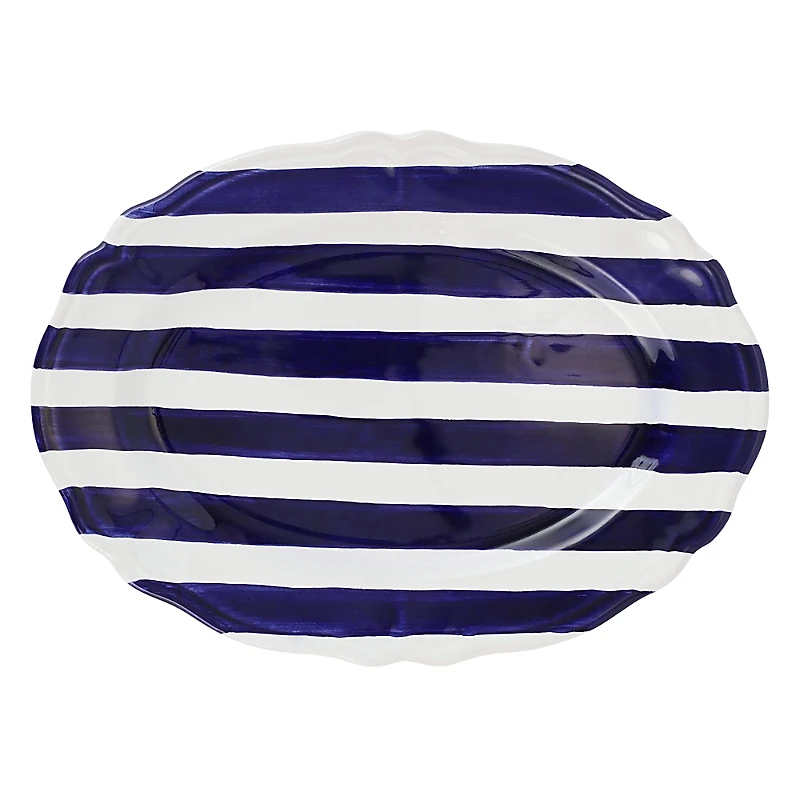 Vietri Amalfitana Stripe Oval Platter