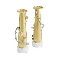 Butterfly Ginkgo Luxe Candleholders, Set of 2 - Exclusive