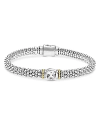 Lagos Sterling Silver & 18K Yellow Gold Rittenhouse White Topaz Bracelet